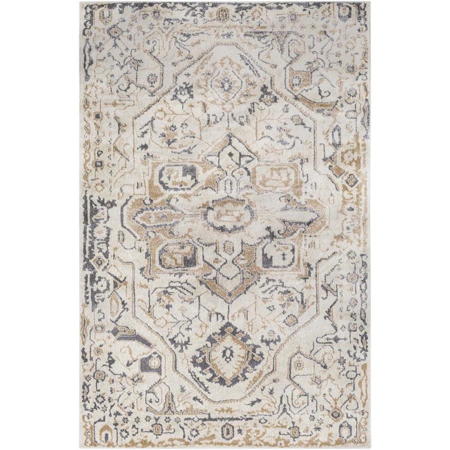 Surya Marrakesh 7 x 10 Tan Indoor Medallion Oriental Area Rug in the ...