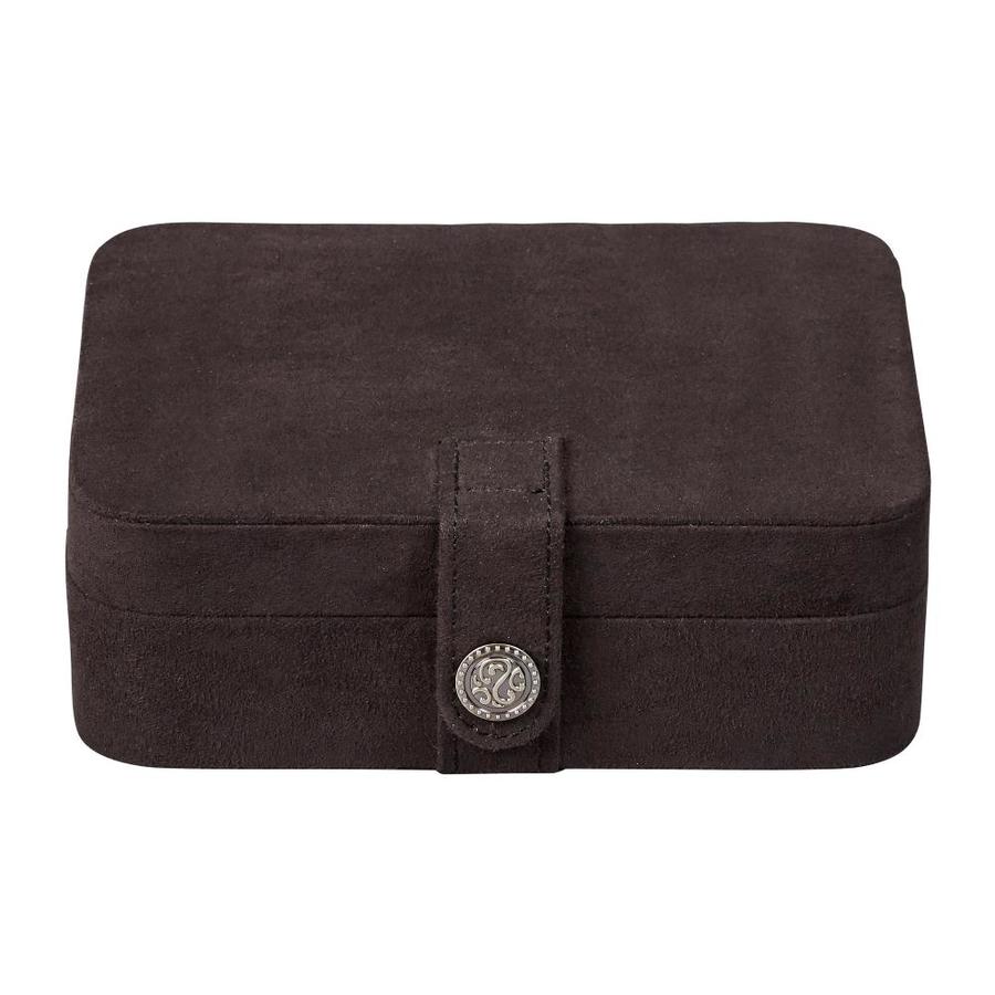 Mele & Co. Giana Plush Fabric Jewelry Box with Lift Out Tray in Black ...