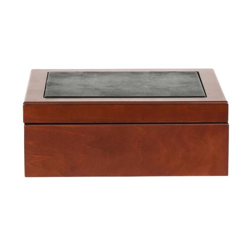 Mele Co Wyatt Men S Wooden Dresser Top Valet In Walnut Finish