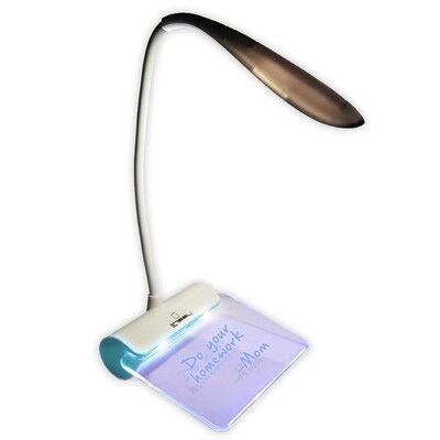 Linsay 12 In Adjule Blue 3 Way Desk Lamp With Plastic Shade At