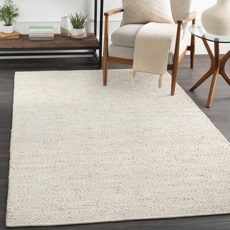 Surya Giovanni 8 x 10 Cream Indoor Chevron Handcrafted Area Rug in the ...