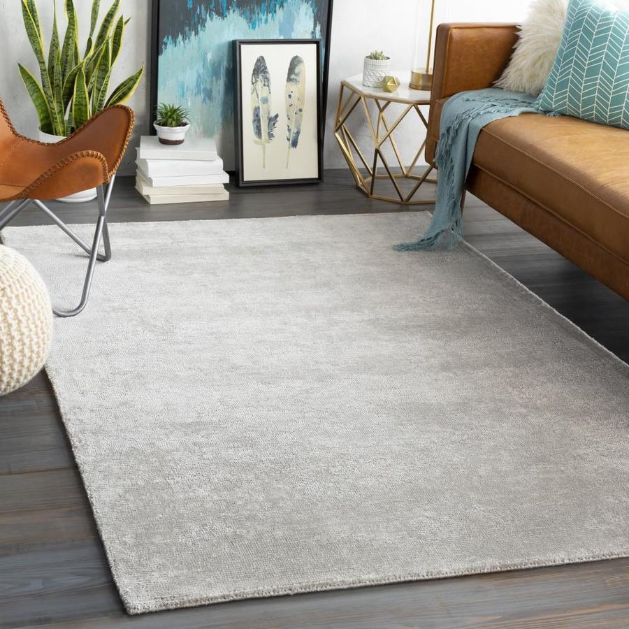 Surya Aspen 9 x 12 Medium Gray Indoor Solid Handcrafted Area Rug in the ...