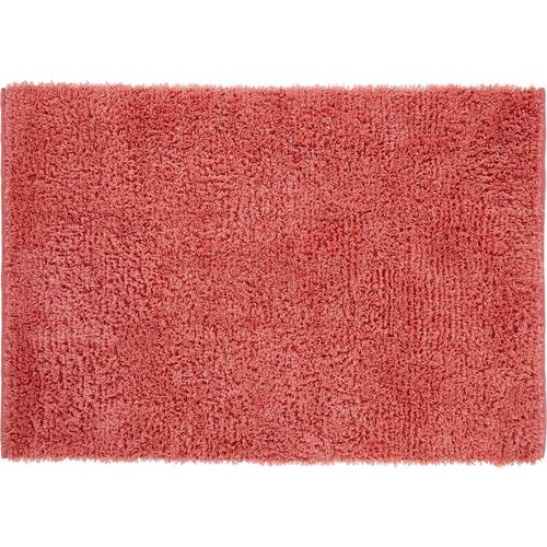 Chesapeake Merchandising Microfiber Shag Rug 7 x 9 Coral Indoor Solid Handcrafted Area Rug in