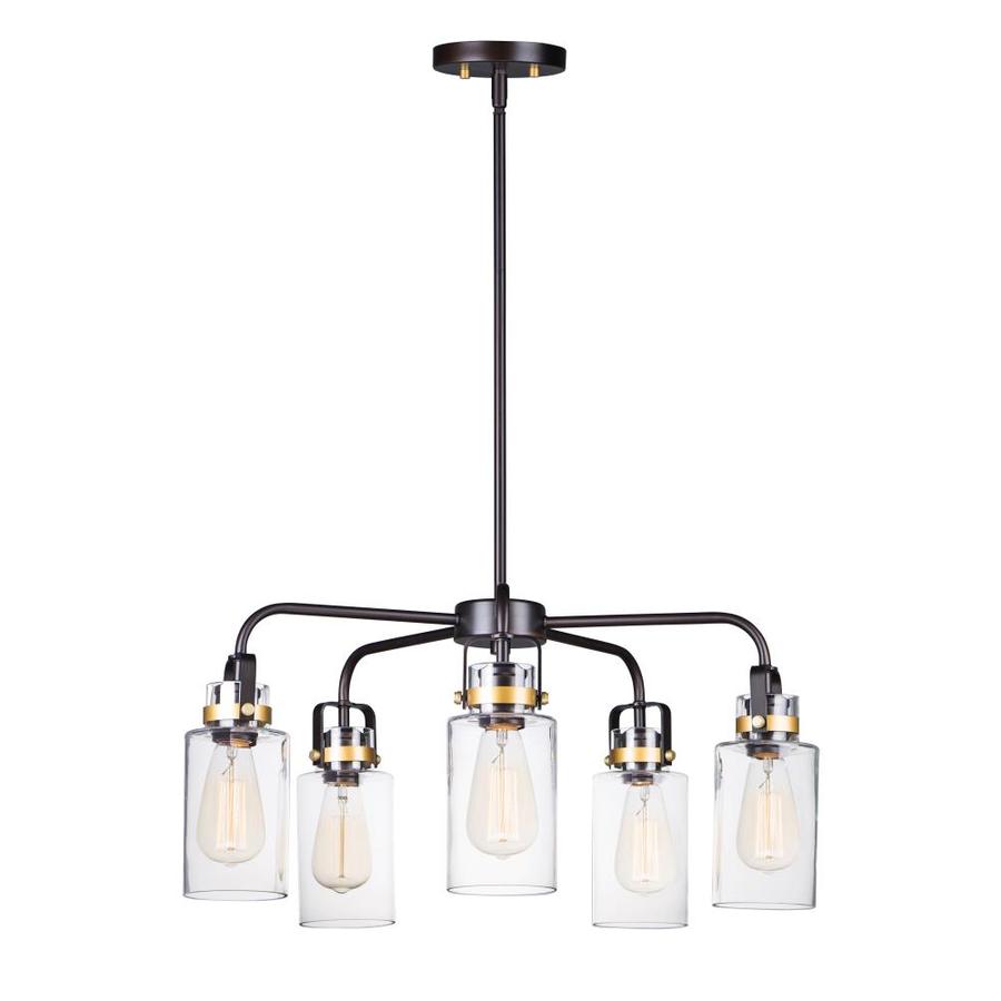 Maxim Lighting Magnolia Bronze Gold Transitional Clear Glass Cylinder Pendant Light In The Pendant Lighting Department At Lowes Com