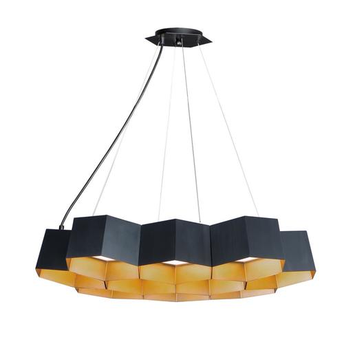 Maxim Lighting Black/Gold Transitional Geometric LED Pendant