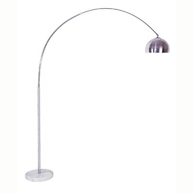Ore International 85 In Chrome Arc Floor Lamp At Lowes Com