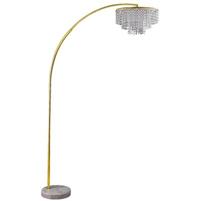Ore International Clos Glam 86 In Gold Arc Floor Lamp At Lowes Com