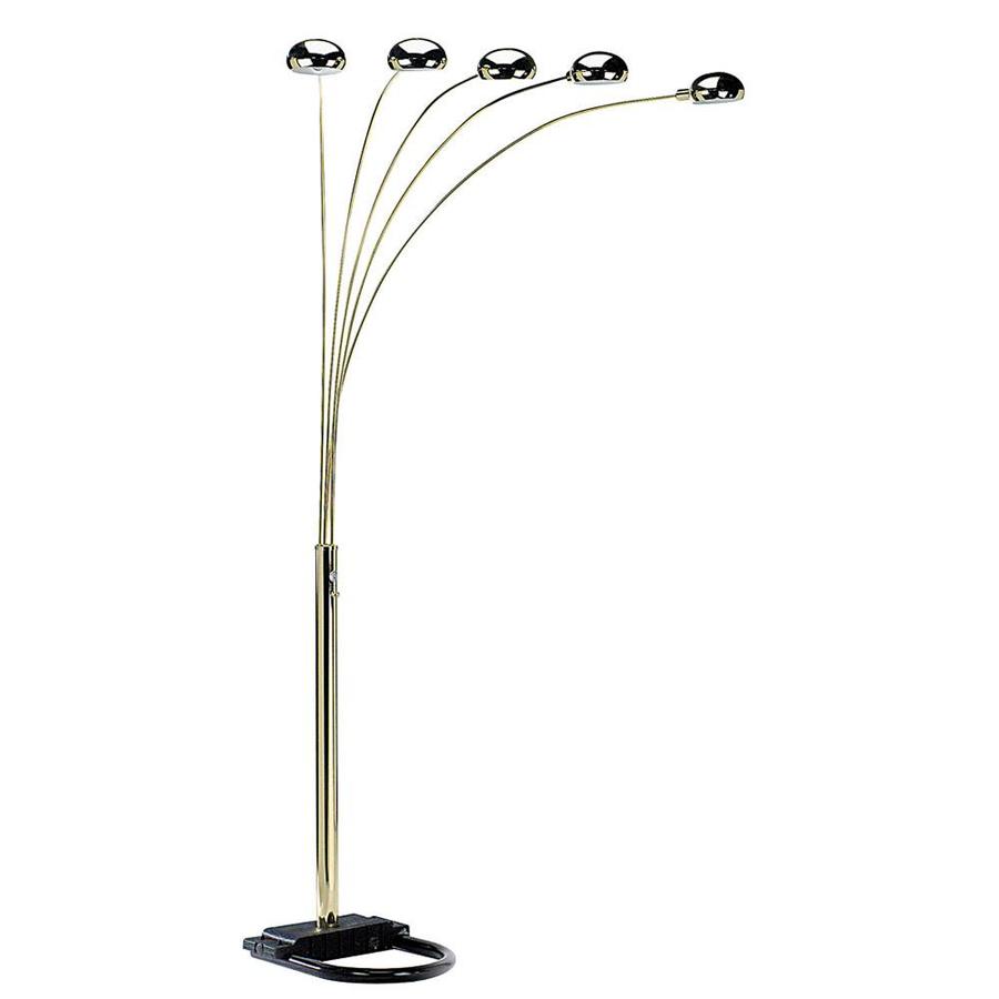 84 In Brass Multi Head Floor Lamp