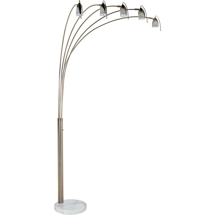 Ore International 84 In Nickel Multi Head Floor Lamp At