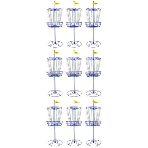 WhamO PDGA Approved Official Frisbee Disc Golf Goal Targets, Blue (9