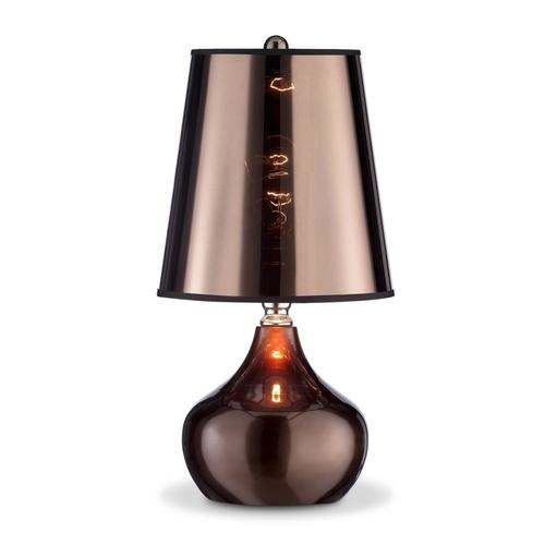 ORE International 18in Cappuccino Touch Table Lamp with Plastic Shade