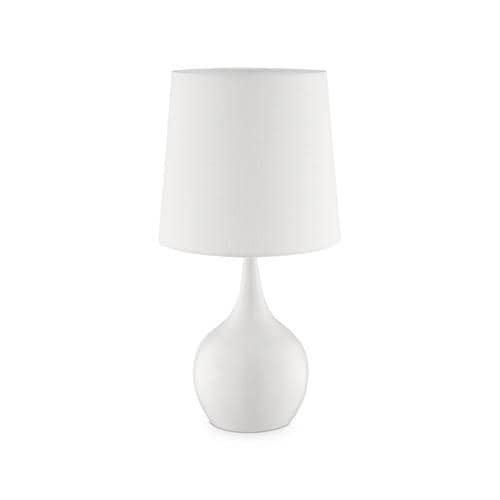 ORE International Nyor 23.5in Powder White Touch Table Lamp with Metal