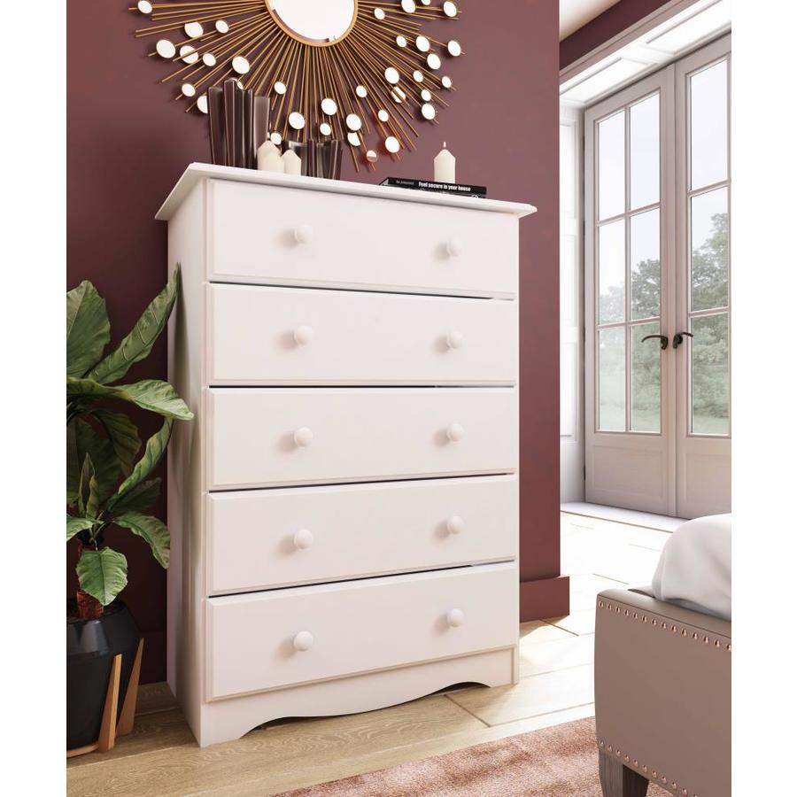 Palace Imports White Pine 5 Drawer Chest At Lowes Com