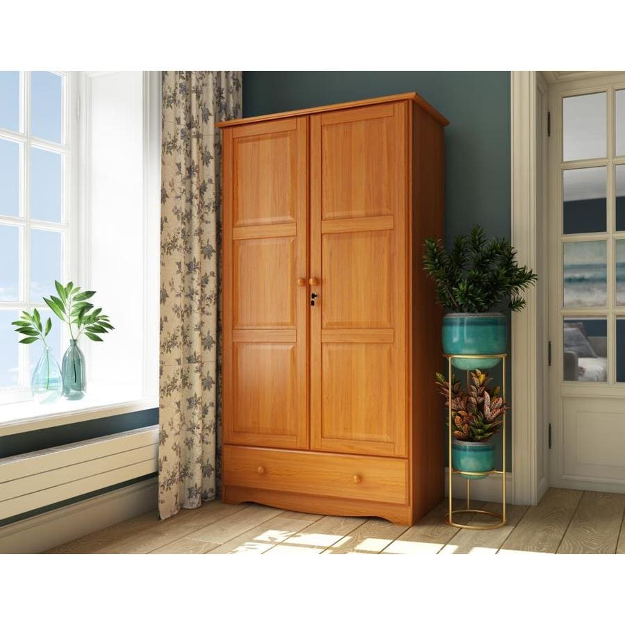 Palace Imports Honey Pine Armoire At Lowes Com