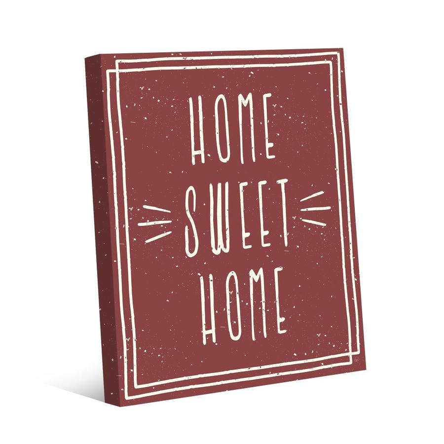 Home Sweet Home Raspberry Grunge Wall Art At Lowes Com