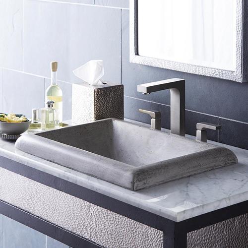 Native Trails Ash Concrete Drop In Rectangular Bathroom Sink 21 5 In X