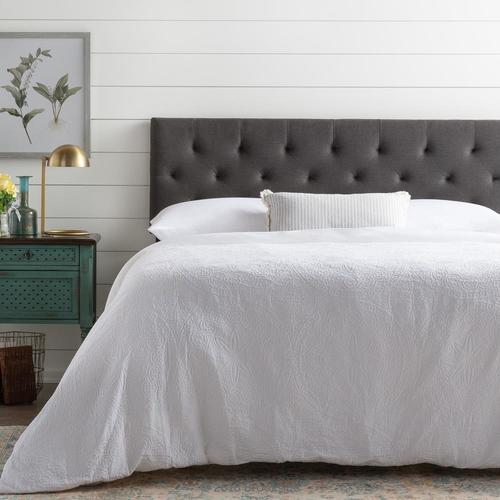 Brookside Emmie Charcoal King/Cal King Upholstered Headboard in the ...