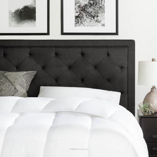 Brookside Diamond Tufted Charcoal King Cal King Upholstered