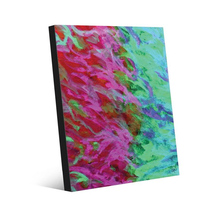 Fire Water Fusion In Magenta And Mint Wall Art At Lowes Com