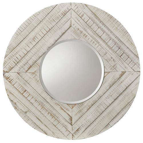StyleCraft Home Collection 1.5in L x 36in W Round Whitewash Framed
