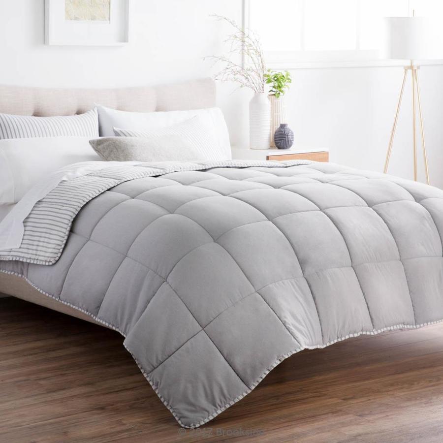 Brookside Coastal Gray Down Alternative Reversible Full Comforter