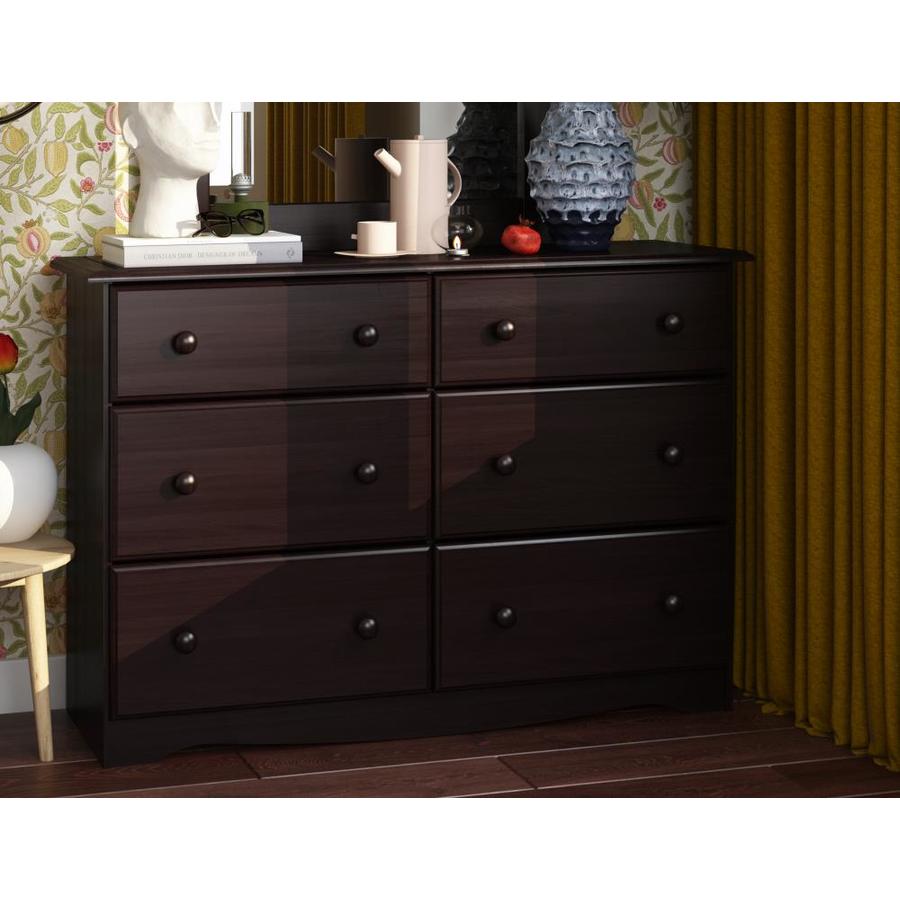 Palace Imports Java Pine 4 Drawer Double Dresser Sold Separately