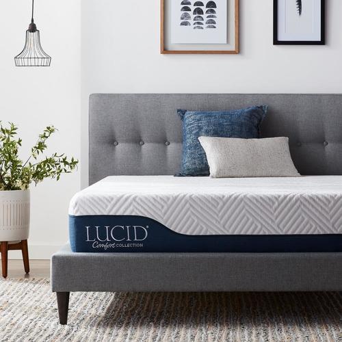 LUCID Comfort Collection Gel And Aloe Vera 10-in King Hybrid Mattress ...