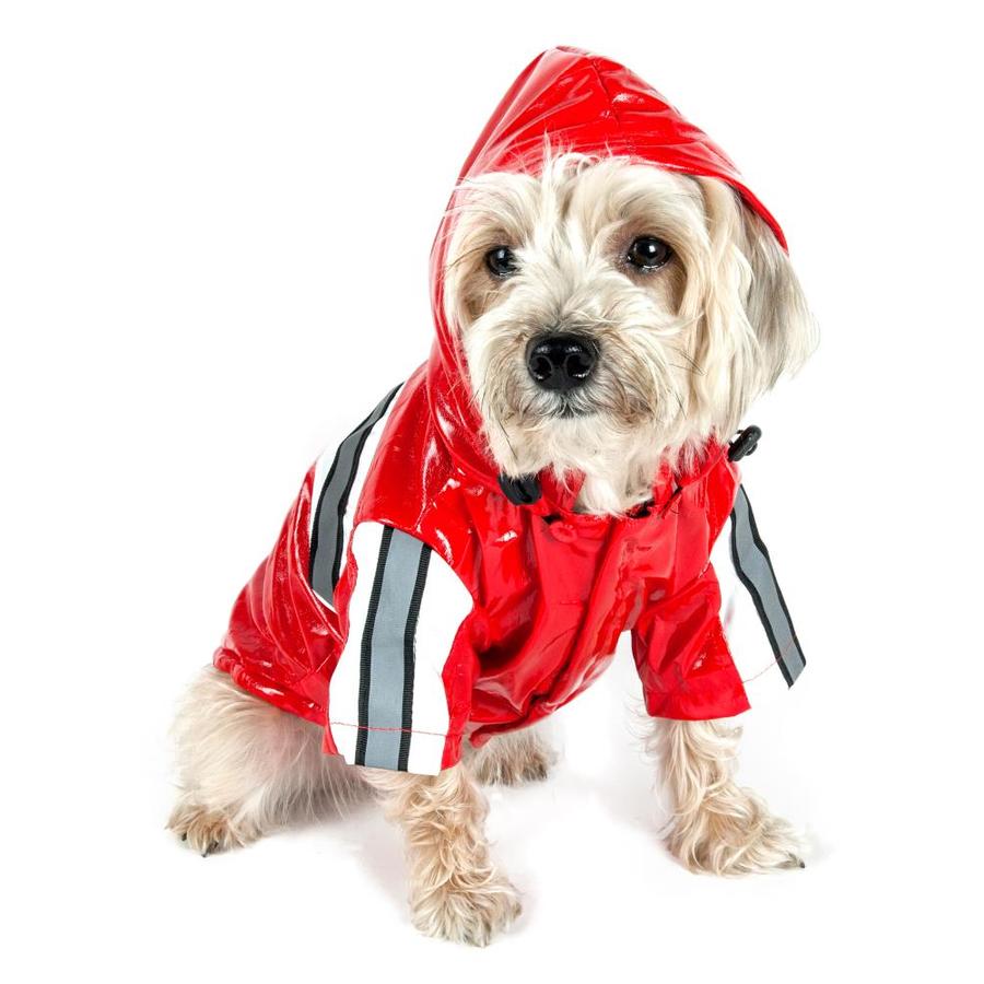 Pet Life Medium Red Dog/Cat Raincoat in the Pet Clothing department at ...