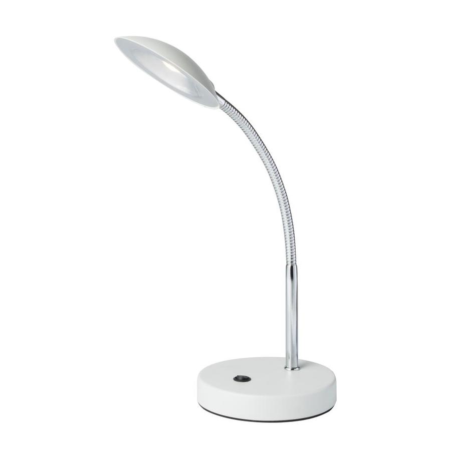 Ore International 11 In Adjustable Matte White Desk Lamp With