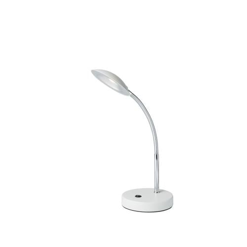 Ore International 11 In Adjustable Matte White Desk Lamp With