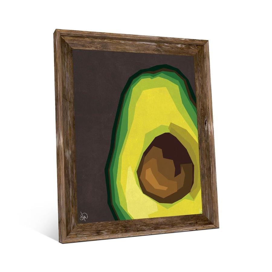 Creative Gallery Sliced Avocado 20x30 Barn Wood Framed Canvas Wall