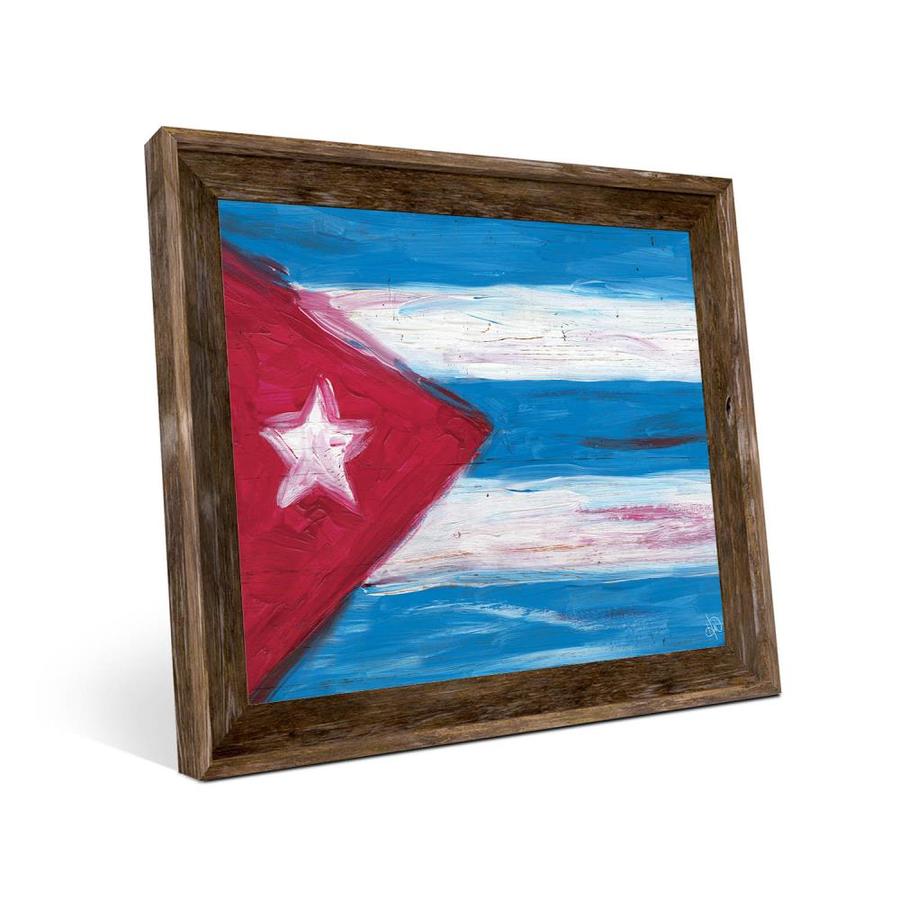 Creative Gallery Cuba Flag 16x20 Barnwood Framed Wall Art Print At