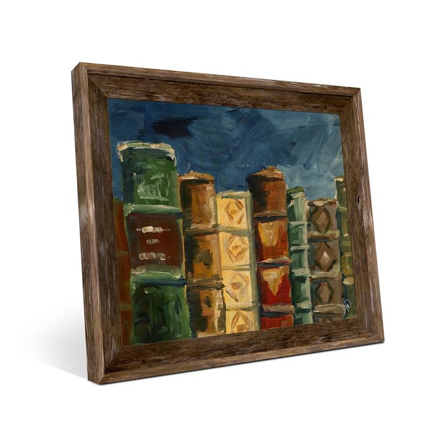 Creative Gallery Antique Bookstore 16x20 Barn Wood Framed Wall Art