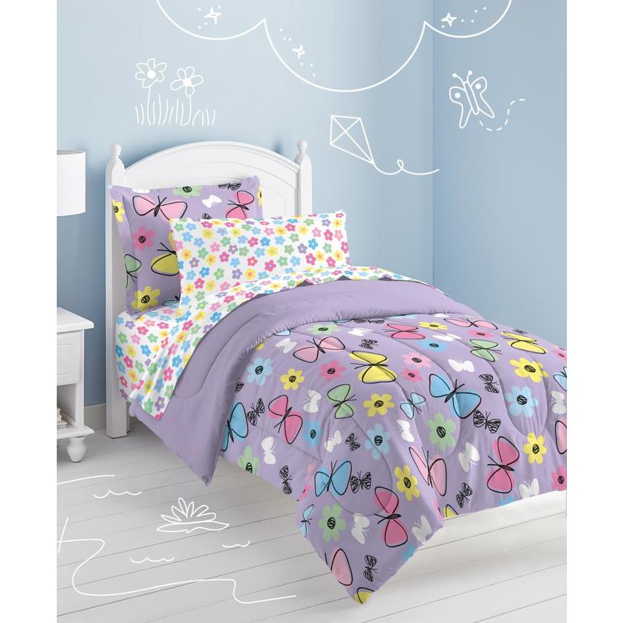 Dream Factory Sweet Butterfly 5 Piece Full Comforter Set At Lowes Com