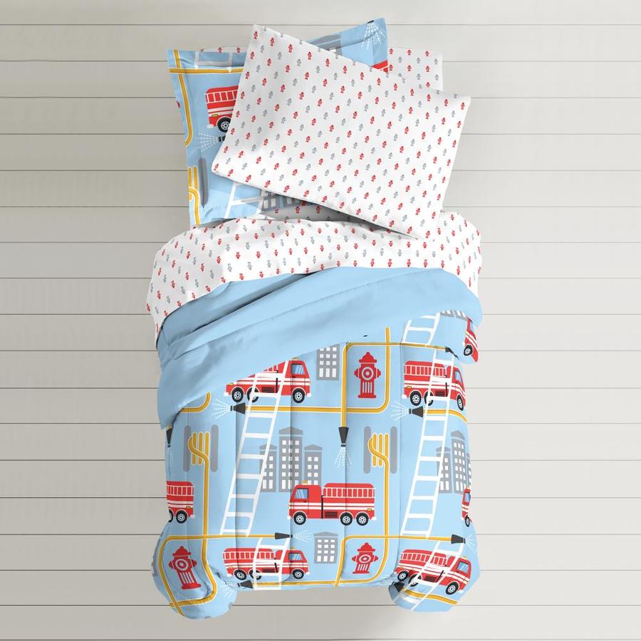 Dream Factory Fire Truck 5 Piece Full Comforter Set At Lowes Com