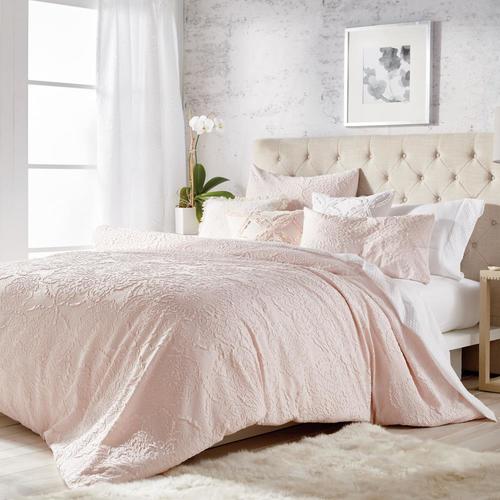 Microsculpt Solid Medallion 3-Piece Blush King Comforter ...