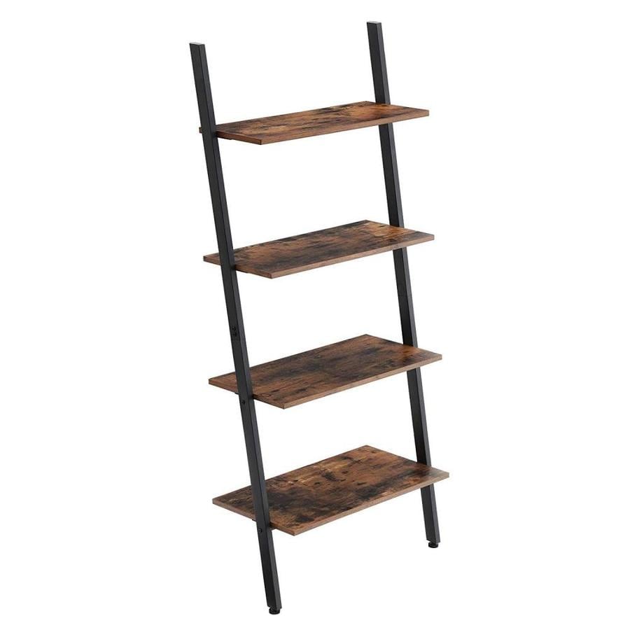 Benzara Brown Metal 4 Shelf Ladder Bookcase At Lowes Com