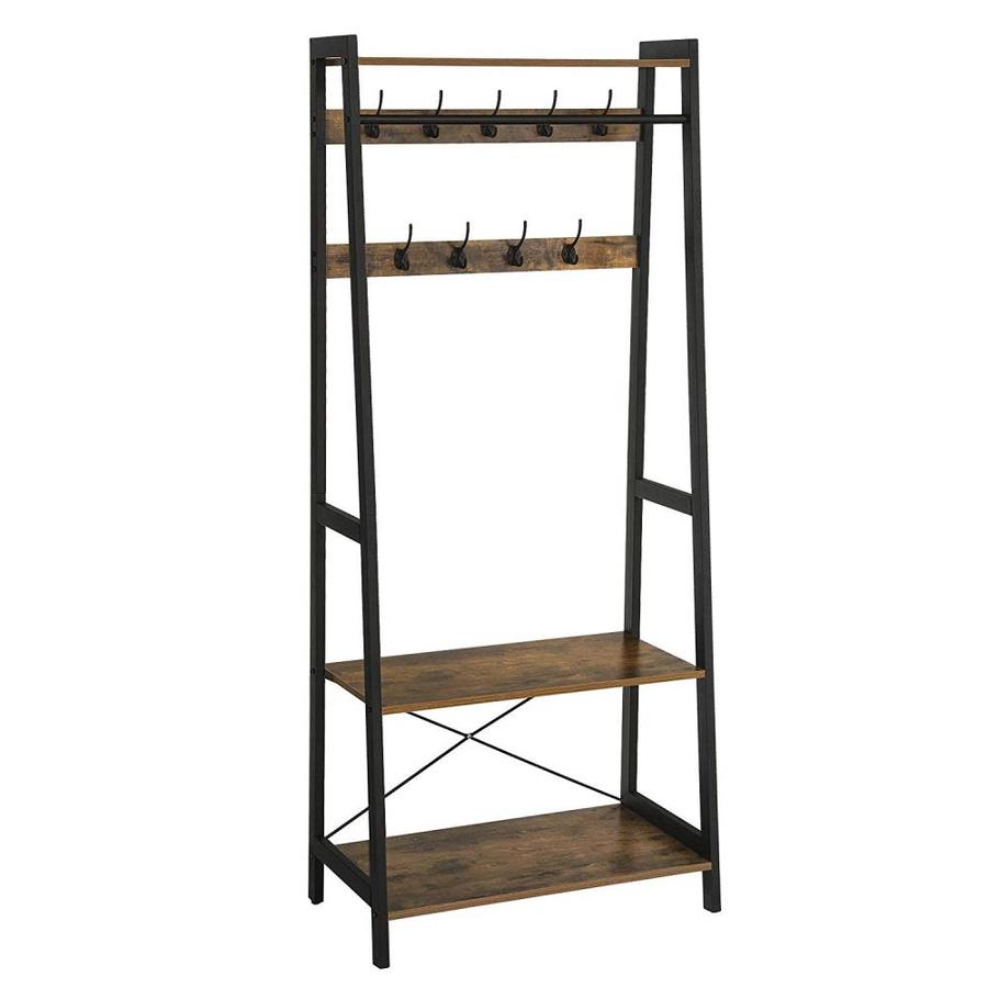 Benzara Brown 9-Hook Coat Stand In The Coat Racks & Stands Department ...