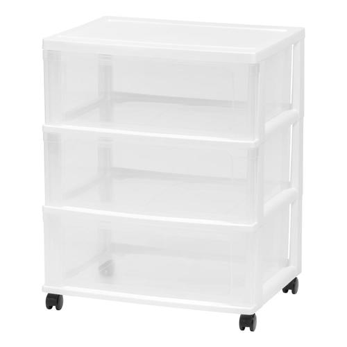 IRIS 3 Compartment 3 Drawers Wheeled Plastic Cart at Lowes.com