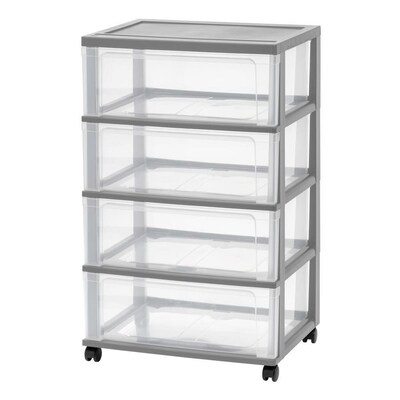 Iris 4 Compartment 4 Drawers Wheeled Plastic Cart At Lowes Com