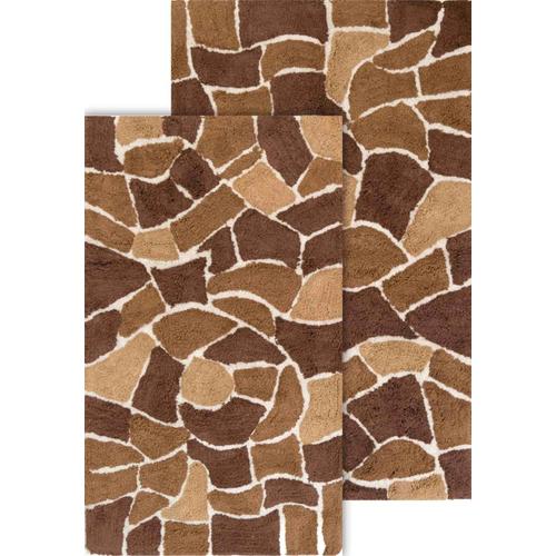 Chesapeake Merchandising Boulder 40in x 24in Brown Cotton Bath Rug in