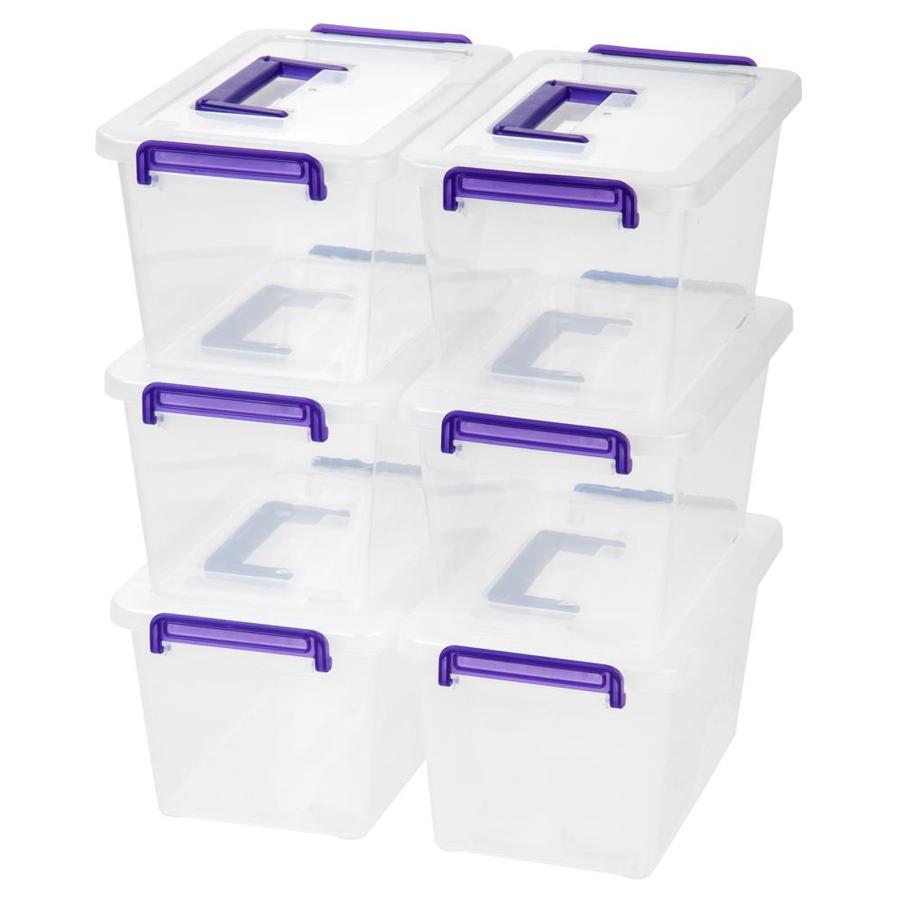 IRIS 6-Pack 1-Gallon (1-Quart) Clear Tote With Latching Lid In The ...