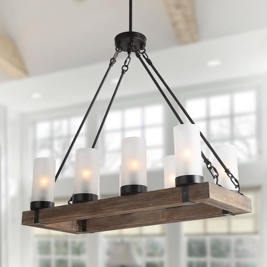LNC Laius 8-Light Bronze Farmhouse Chandelier