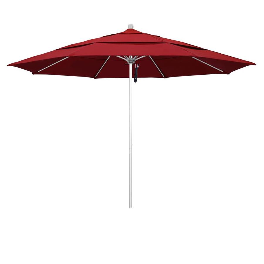 Hanover 12 6 Ft Red With Bronze Aluminum Frame Crank Market Patio Umbrella In The Patio Umbrellas Department At Lowes Com