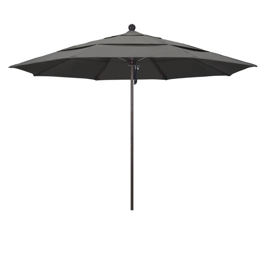 California Umbrella 11 Ft Octagon Navy Blue With Bronze Aluminum Frame No Tilt Market Patio Umbrella In The Patio Umbrellas Department At Lowes Com