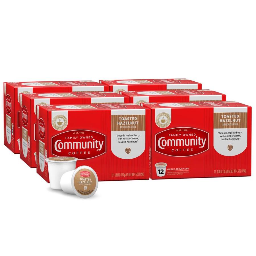 Community Coffee Community Coffee Toasted Hazelnut Medium Roast Single Serve Pods, 72