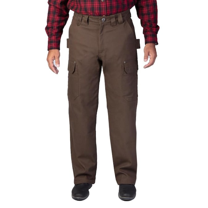Smith's Workwear Bark Brown Canvas Cargo Work Pants (36 x 30) in the ...