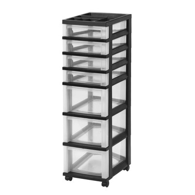 Iris 7 Compartment 7 Drawers Wheeled Plastic Cart At Lowes Com