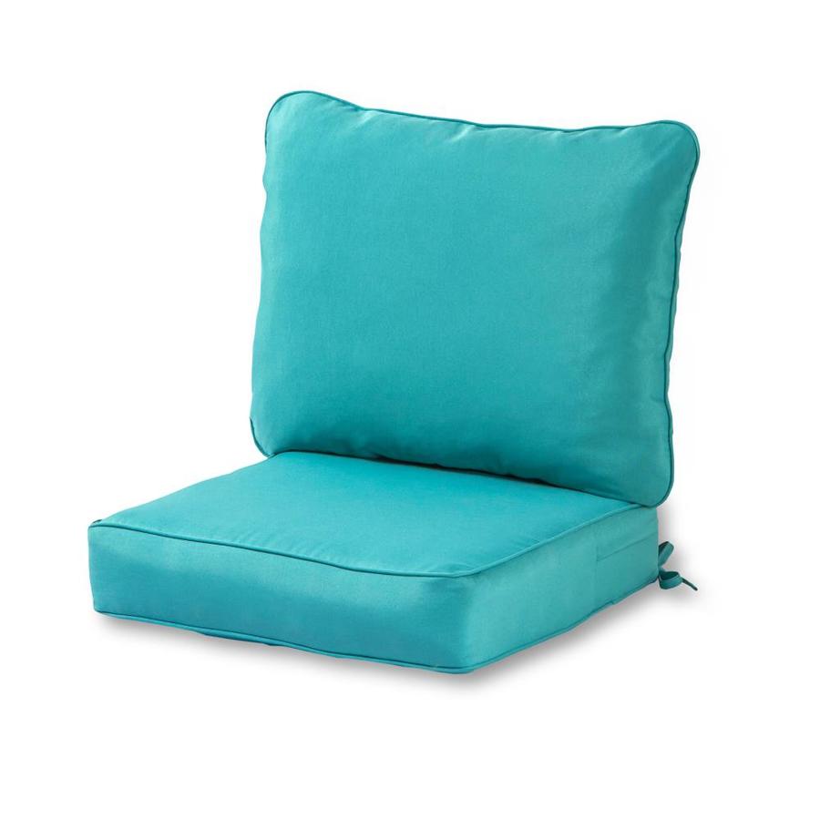 Greendale Home Fashions Outdoor Deep Seat Cushion Set Teal At