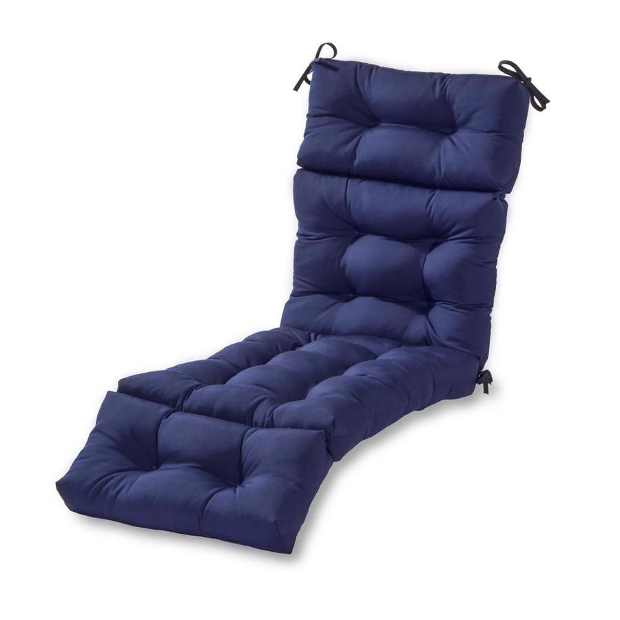 Greendale Home Fashions Navy Patio Chaise Lounge Chair Cushion In The 